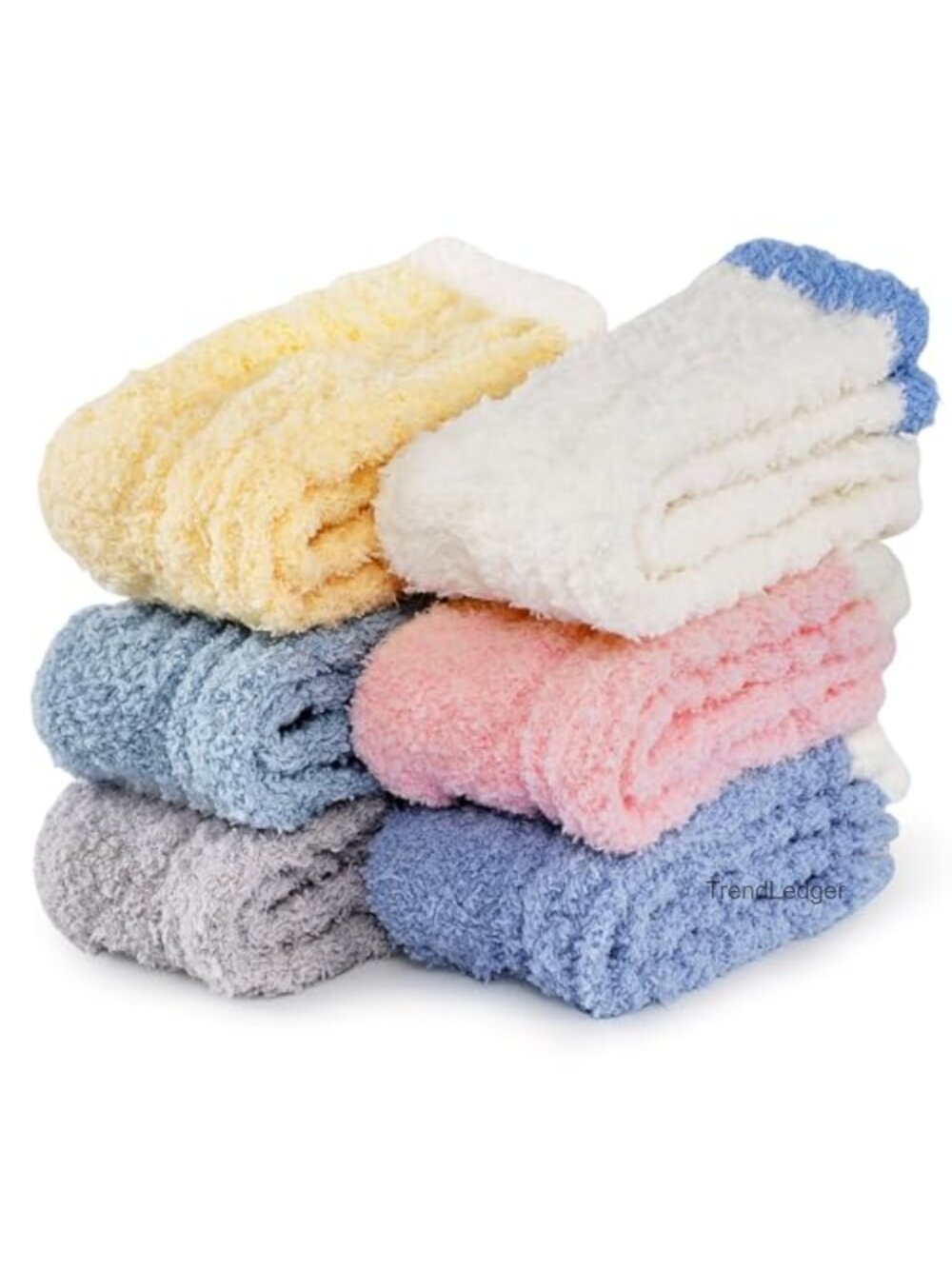 Women Fuzzy Slipper Socks 6 Pairs Coral Fleece Cozy Warm Winter